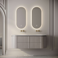 Belgravia II Double Vanity Unit & Stone Basin 1400mm Sabbia Grigio Oak